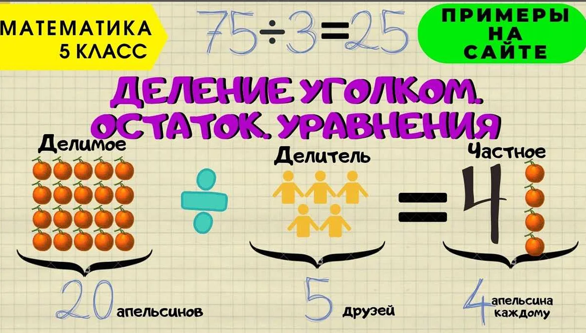 Математика деление простое. Деление (математика). Делимое делитель кратное.