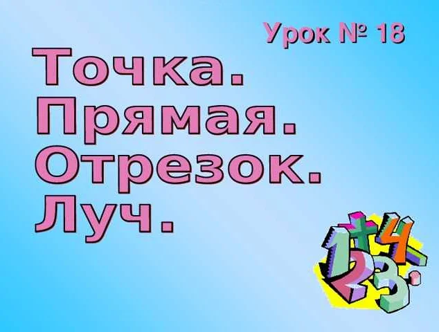 Примеры начертания луча.