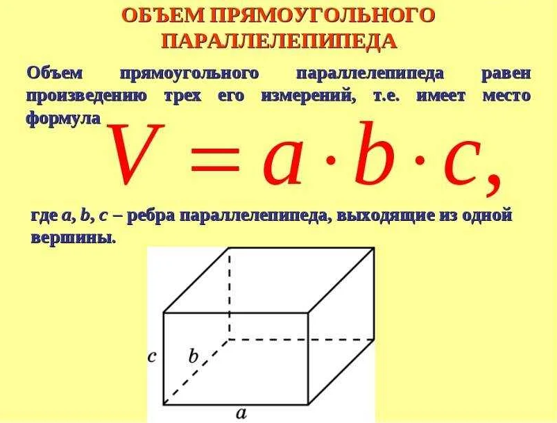 Некоторые свойства объемных прямоугольников