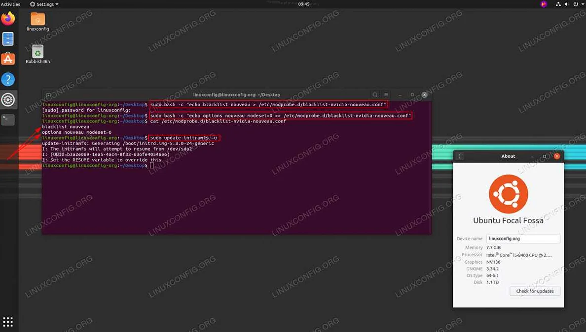 Запуск nouveau в режиме Fallback