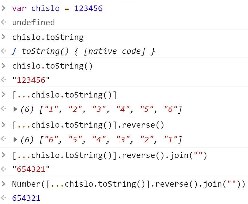 Применение методов строки для переворачивания строки
