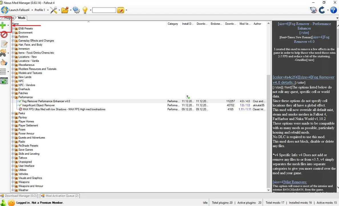 Поиск необходимого мода на русском языке