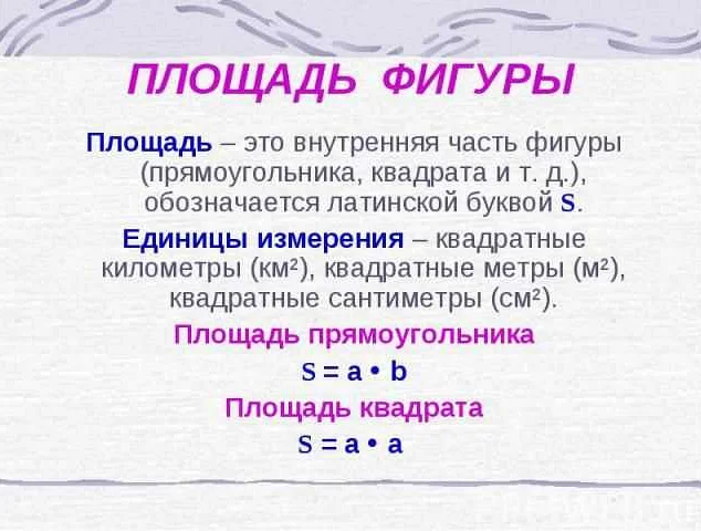 Что такое площадь в математике: определение и примеры вычисления