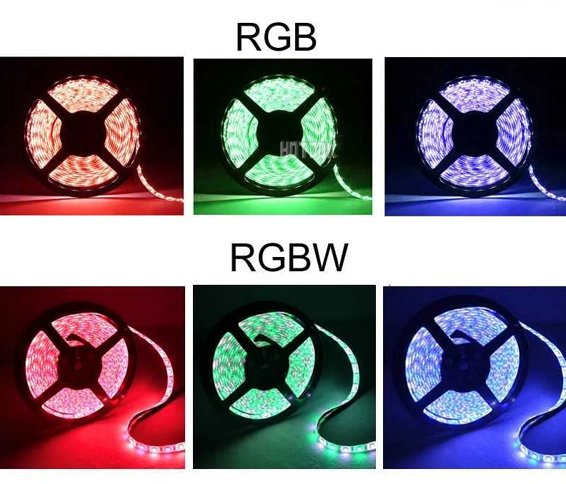 RGB и RGBW светодиодные ленты: отличия и особенности выбора