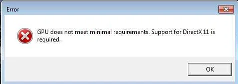 Your account does not meet the following. Ошибка GPU. DIRECTX 11 support. DIRECTX 11 compatible GPU. Ведьмак 3 GPU does not meet Minimal requirements support for DIRECTX 11 как исправить.